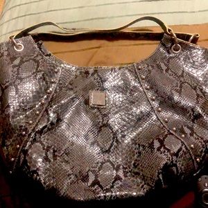 Cute black and white animal print purse